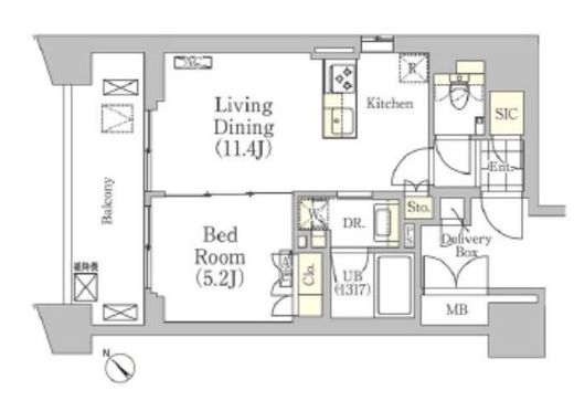 メゾンカルム日本橋馬喰町　405号室　間取り