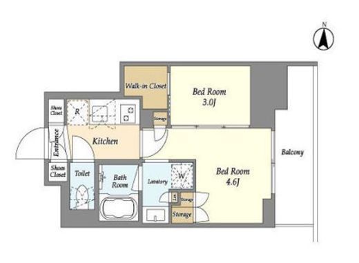 ドゥーエ亀戸　1002号室　間取り
