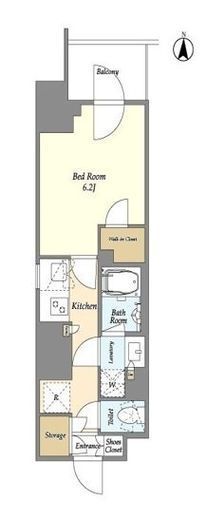 ドゥーエ亀戸　1108号室　間取り