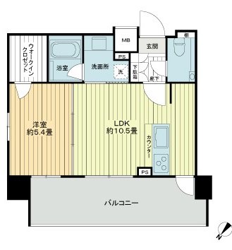 アデニウム東神田　1101号室　間取り
