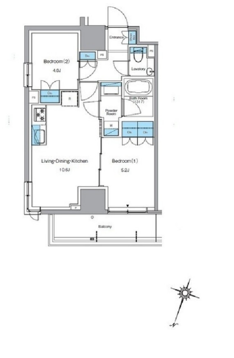 ルフォンプログレ渋谷ヒルトップ　606号室　間取り