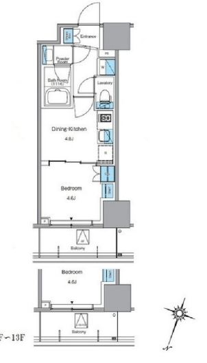 ルフォンプログレ渋谷ヒルトップ　1208号室　間取り