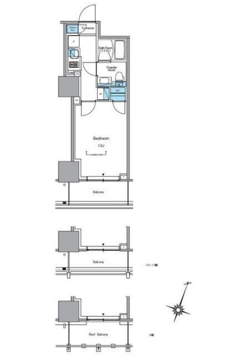 ルフォンプログレ渋谷ヒルトップ　805号室　間取り