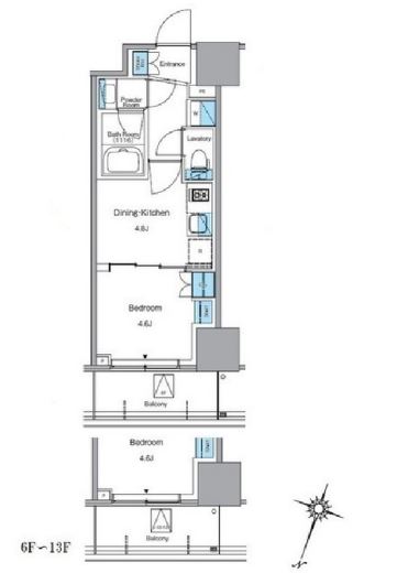 ルフォンプログレ渋谷ヒルトップ　908号室　間取り