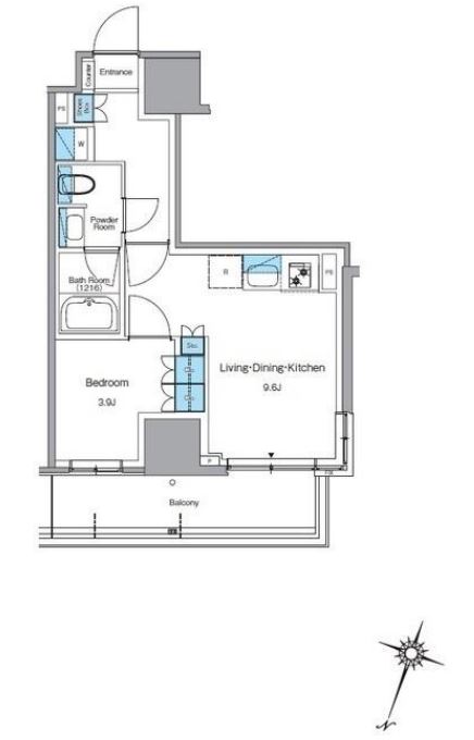 ルフォンプログレ渋谷ヒルトップ　1112号室　間取り