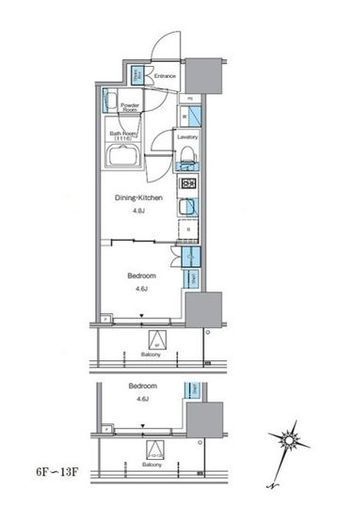 ルフォンプログレ渋谷ヒルトップ　1110号室　間取り