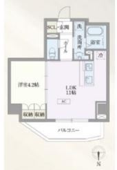 ハビテ外苑　204号室　間取り