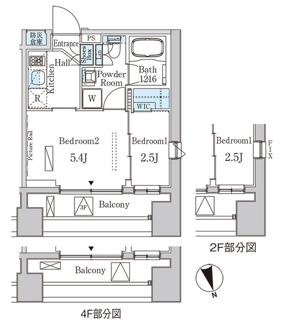 ライオンズフォーシア中央MINATO(ミナト)　405号室　間取り