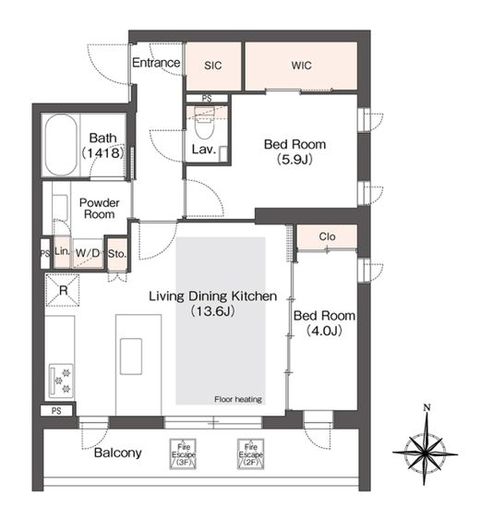 ミュプレ代々木上原　103号室　間取り