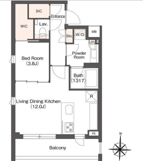 ミュプレ代々木上原　301号室　間取り
