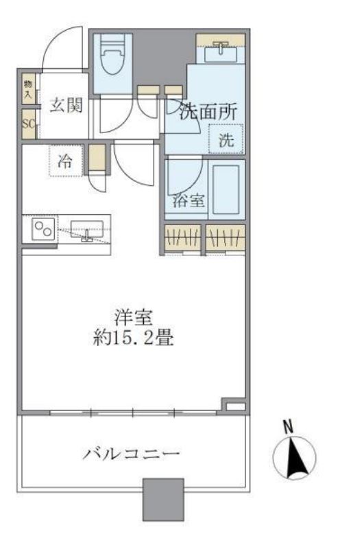 白金ザ・スカイ　E608号室　間取り