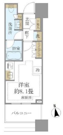 白金ザ・スカイ　E1409号室　間取り