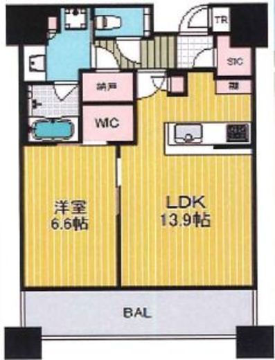 白金ザ・スカイ　E2417号室　間取り