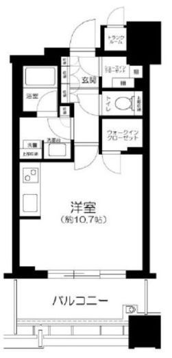 白金ザ・スカイ　E513号室　間取り