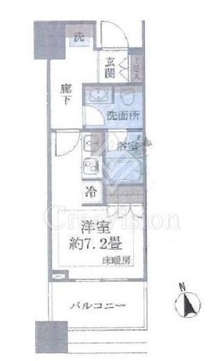 白金ザ・スカイ　E5F2号室　間取り