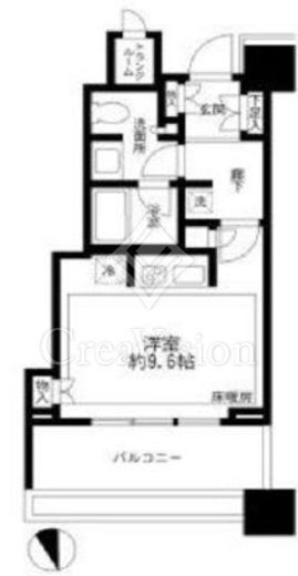 白金ザ・スカイ　W9F2号室　間取り