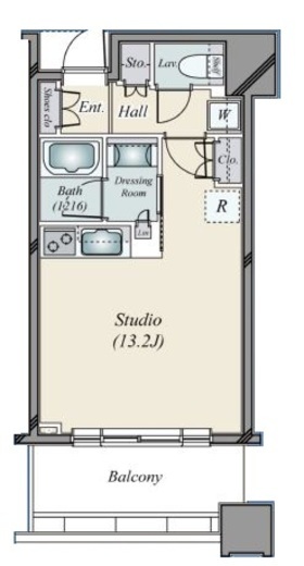 白金ザ・スカイ　E609号室　間取り
