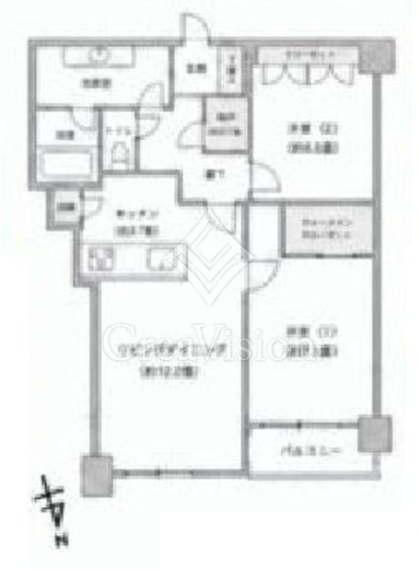 白金ザ・スカイ　3716号室　間取り