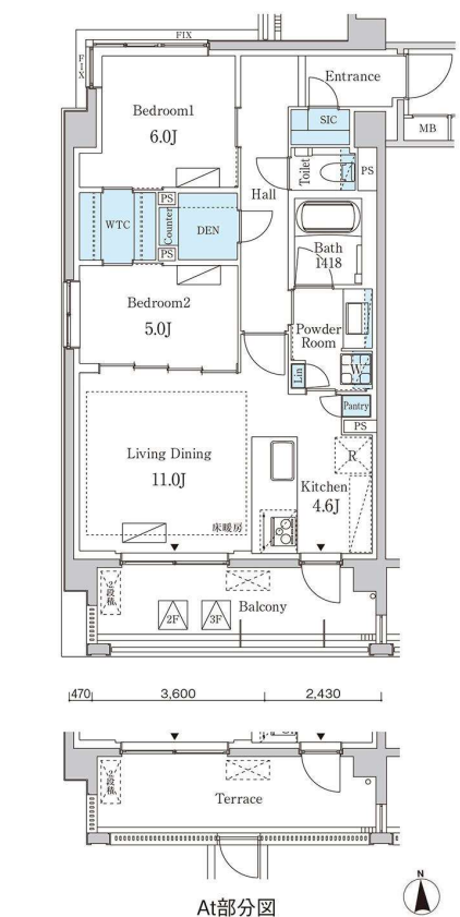 グランドゥールプレミアム代々木大山　101号室　間取り