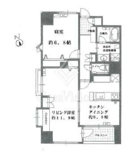 ライオンズシティ九段　9F1号室　間取り