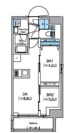 クレヴィアリグゼ日暮里根岸　601号室　間取り