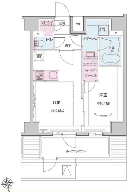 ALTERNA神楽坂Ⅰ　803号室　間取り