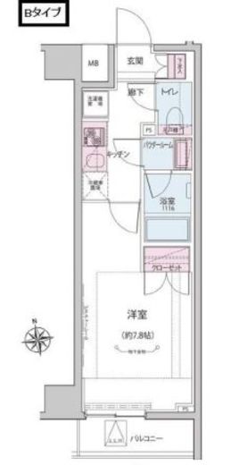 ザ・レジデンス神楽坂Ⅰ　102号室　間取り