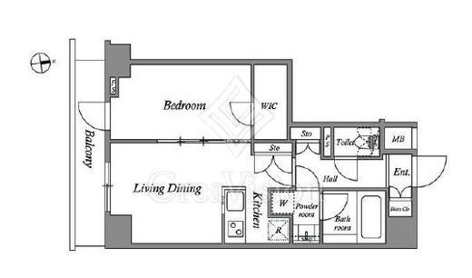 ザ・レジデンス神楽坂Ⅰ　301号室　間取り