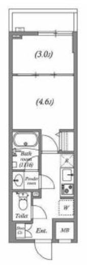 ザ・レジデンス神楽坂Ⅰ　302号室　間取り