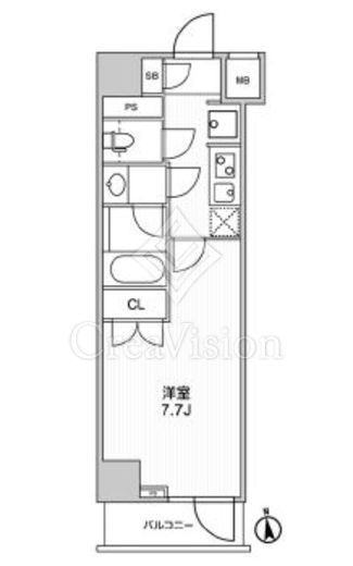 ザ・レジデンス神楽坂Ⅰ　509号室　間取り