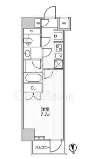 ザ・レジデンス神楽坂Ⅰ　603号室　間取り