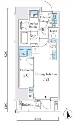リビオメゾン上野松が谷　502号室　間取り