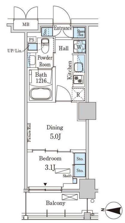 パークアクシス本所吾妻橋サウスレジデンス　610号室　間取り