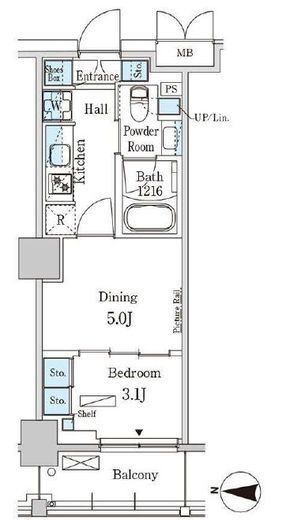 パークアクシス本所吾妻橋サウスレジデンス　613号室　間取り