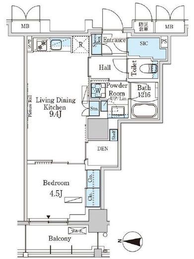 パークアクシス本所吾妻橋サウスレジデンス　712号室　間取り