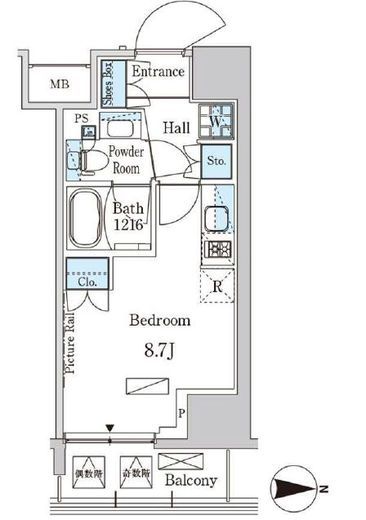 パークアクシス入谷　207号室　間取り