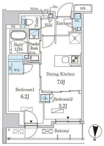パークアクシス両国スクエア　901号室　間取り