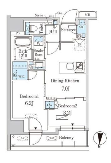 パークアクシス両国スクエア　801号室　間取り