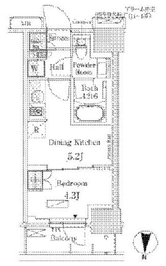 パークアクシス両国スクエア　802号室　間取り