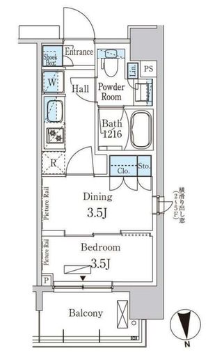 パークアクシス上野EAST　901号室　間取り