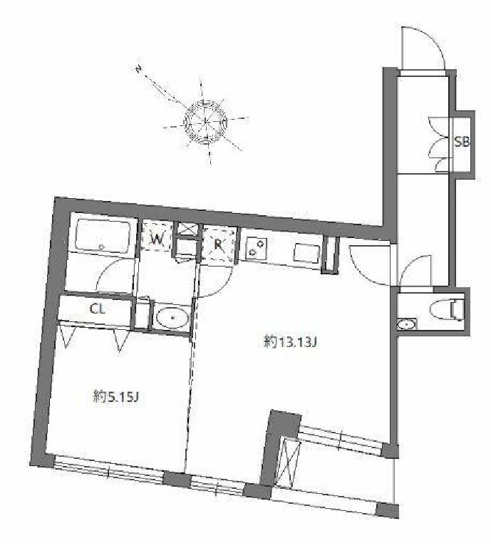 フラッフィー日本橋浜町　401号室　間取り