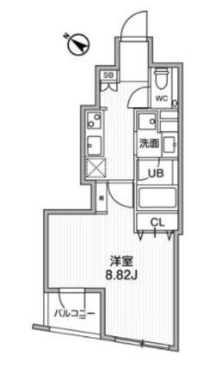 フラッフィー日本橋浜町　502号室　間取り