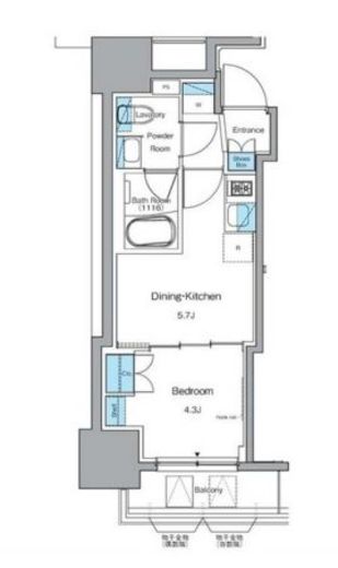 ルフォンプログレ秋葉原EAST　201号室　間取り