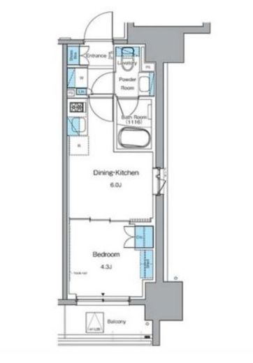 ルフォンプログレ秋葉原EAST　705号室　間取り
