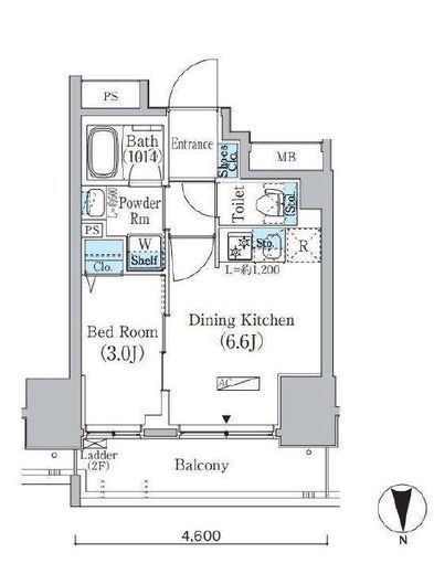 プライムブリス上野元浅草　604号室　間取り