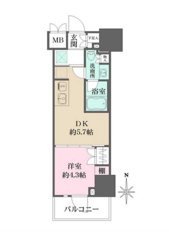 ルフォンプログレ元浅草マークス　902号室　間取り
