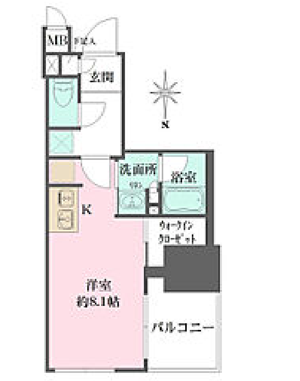 ルフォンプログレ元浅草マークス　1504号室　間取り