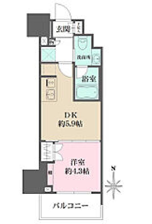 ルフォンプログレ元浅草マークス　203号室　間取り