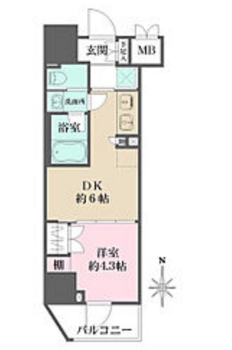 ルフォンプログレ元浅草マークス　601号室　間取り