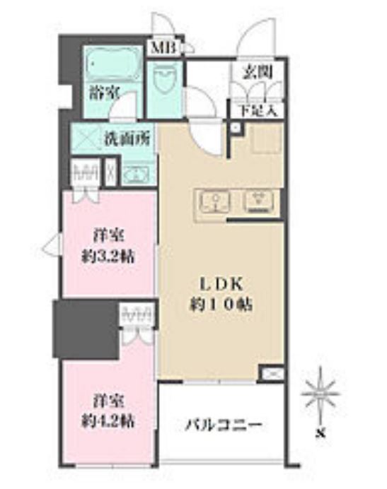 ルフォンプログレ元浅草マークス　1203号室　間取り